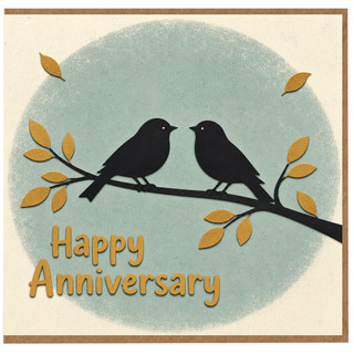 Birthday Card, Birds on a Branch Design