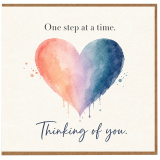 Birthday Card, Encouragement Card, One Step at a Time Thinking of You Greeting Card