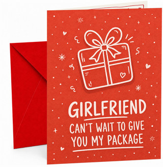 Girlfriend Christmas Card Funny Present Package Pun