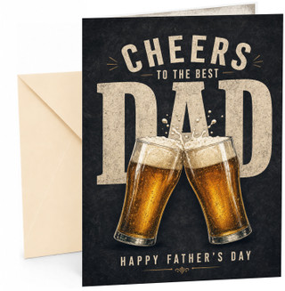 Dad Father's Day Card Cheers to the Best Dad Beer Glasses