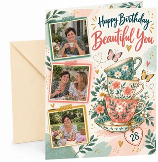 Completed card with Cream envelope