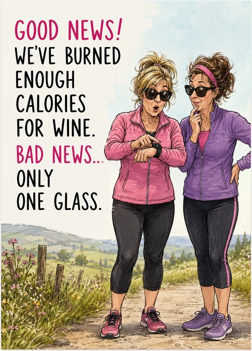 Good News, One Glass! Card - main