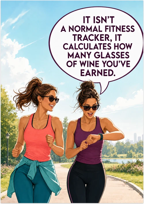 Wine-Counting Fitness Tracker Run Card - main