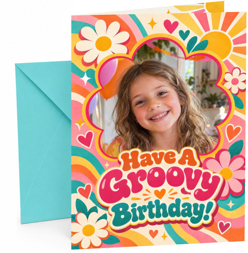 Completed card with Turquoise envelope