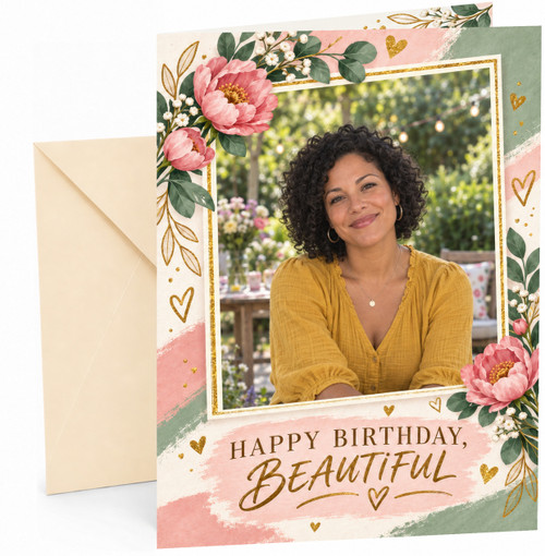 Completed card with Cream envelope