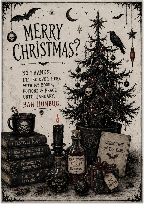 Gothic Anti-Christmas Greeting Card - main