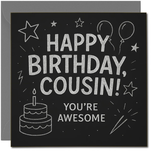 Cousin Birthday Card, Happy Birthday Cousin You're Awesome Card