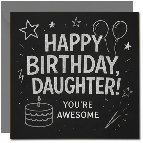 Daughter Birthday Card, Happy Birthday Daughter, You're Awesome