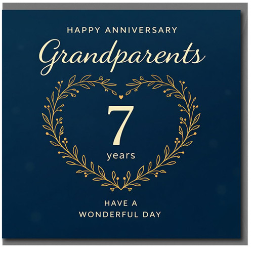 Grandparents 7th Anniversary Card