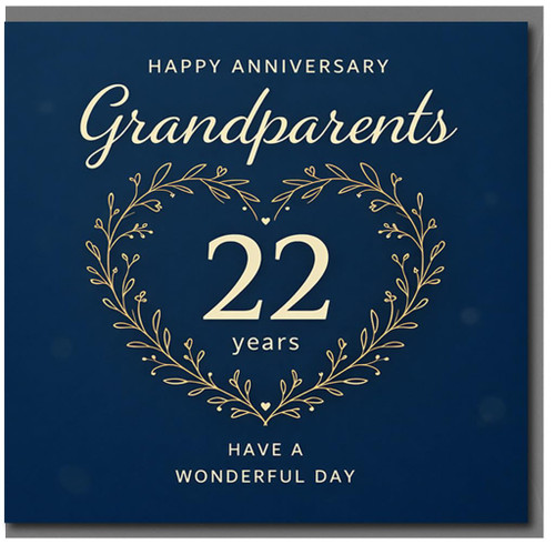 Grandparents 22nd Anniversary Card