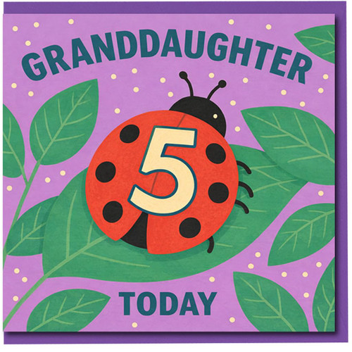 Granddaughter 5th Birthday Card
