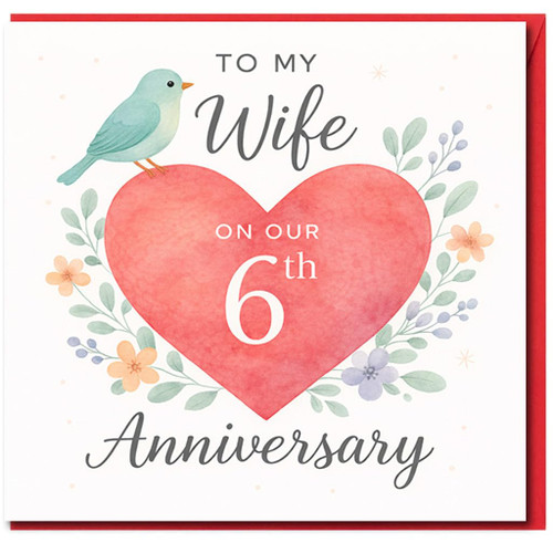 Wife 6th Anniversary Card