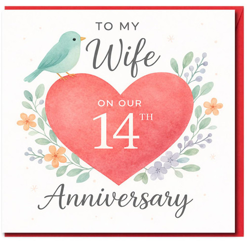 14th Anniversary Card for Wife