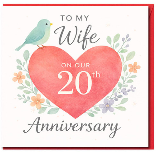 20th Anniversary Card for Wife
