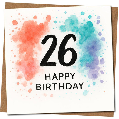26th Birthday Card