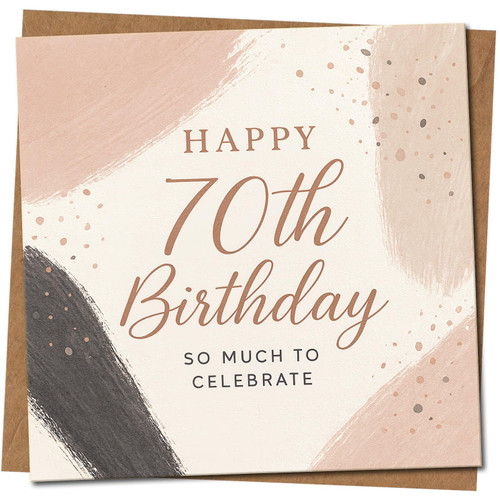70th Birthday Card, Happy 70th Birthday Card with So Much to Celebrate