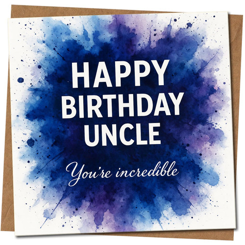 Uncle Birthday Card, Happy Birthday Uncle Card