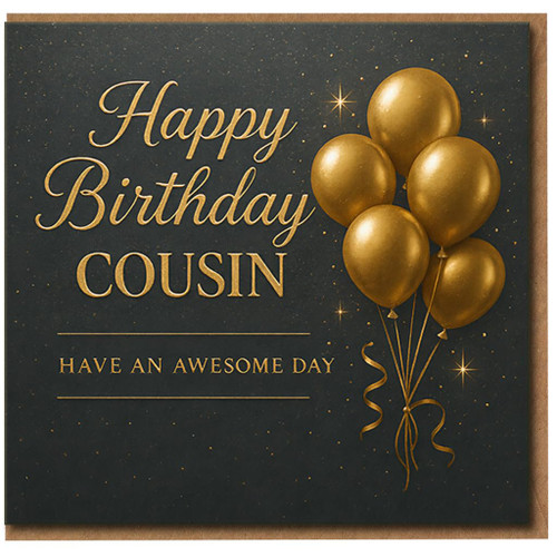 Birthday Card for Cousin, Happy Birthday Cousin Card, Have an Awesome Day