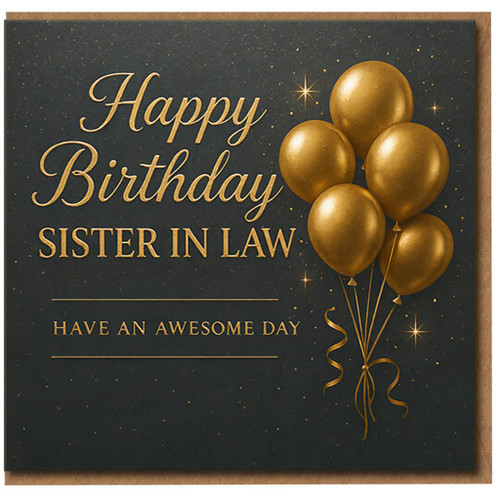 Birthday Card for Sister in Law, Happy Birthday Sister in Law Card, Have an Awesome Day