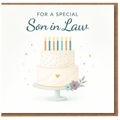 Son in Law Birthday Card, For a Special Son in Law Card