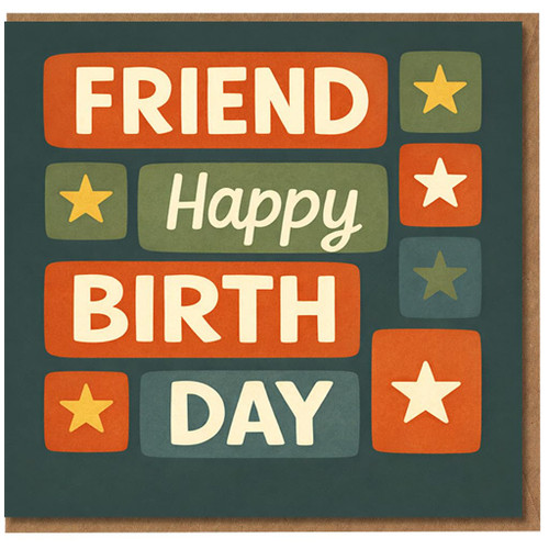 Friend Birthday Card, Happy Birthday Card for Friend