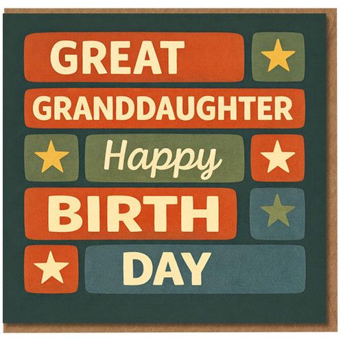 Great Granddaughter Happy Birthday Card