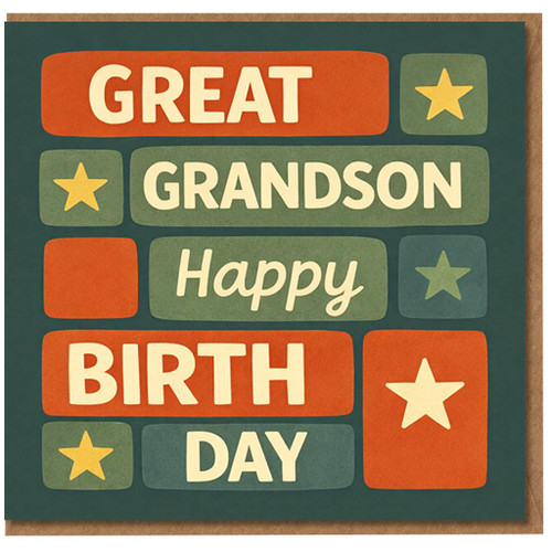 Great Grandson Happy Birthday Card