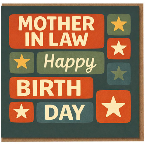 Mother in Law Happy Birthday Card
