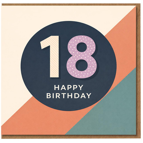 18th Birthday Card, Happy Birthday 18 Card