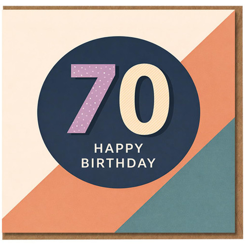 70th Birthday Card, Happy Birthday Card for 70 Year Old