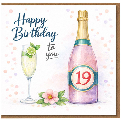 19th Birthday Card, Happy Birthday to You Card