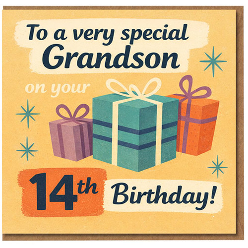 14th Birthday Card for Grandson