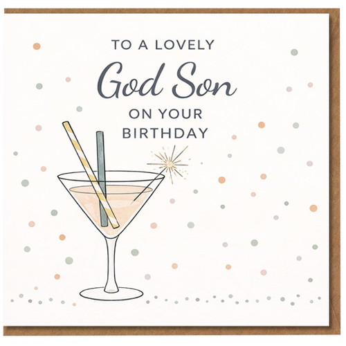 God Son Birthday Card, To a Lovely God Son on Your Birthday Card