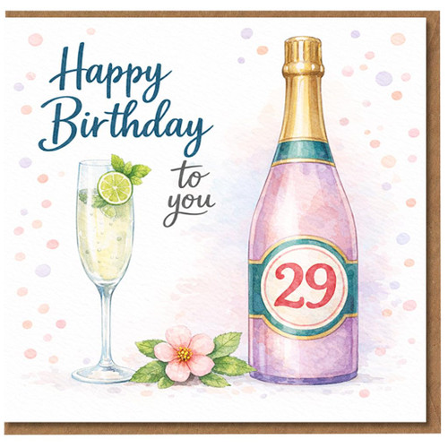29th Birthday Card, Happy Birthday to You Card