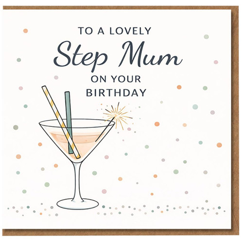 Step Mum Birthday Card, Lovely Step Mum Birthday Greeting Card