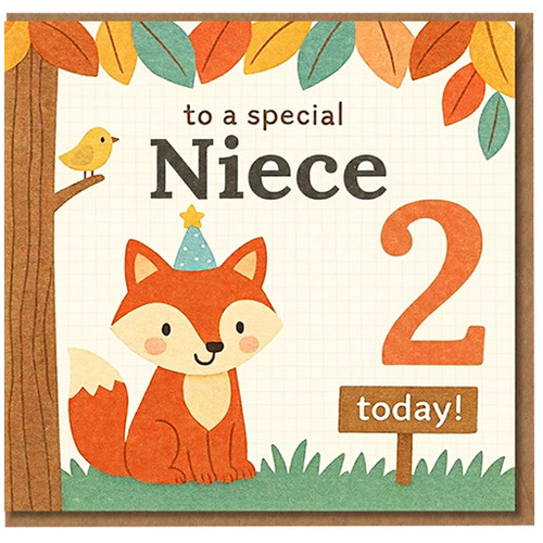 Special Niece 2nd Birthday Card