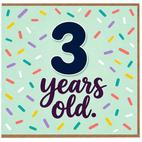 3rd Birthday Card, 3 Years Old Card