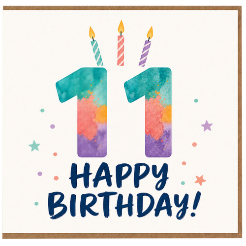 11th Birthday Card, Happy Birthday 11 Years Old Card