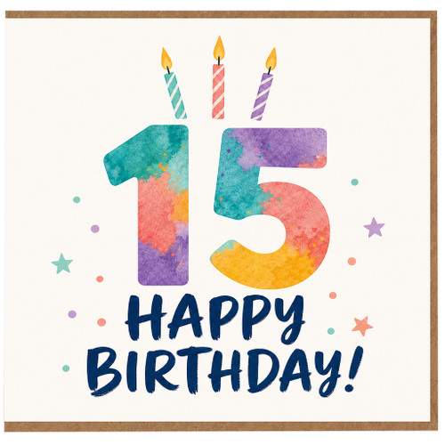 15th Birthday Card Happy Birthday Card