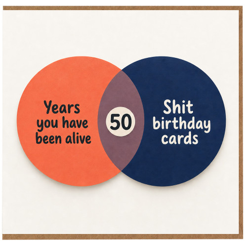 50th Birthday Card, Funny Rude Years You Have Been Alive Card
