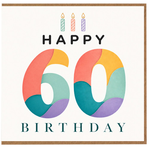 60th Birthday Card, Happy Birthday 60 Card