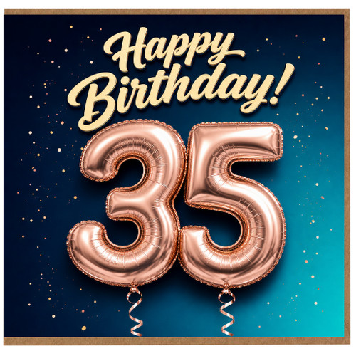 35th Birthday Card, Happy Birthday 35 Card for Him or Her