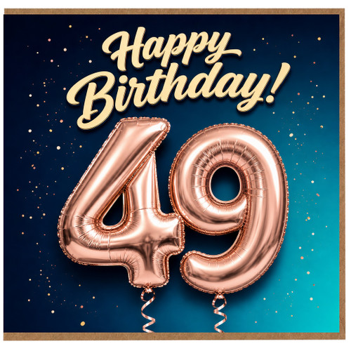49th Birthday Card, Happy Birthday 49 Card