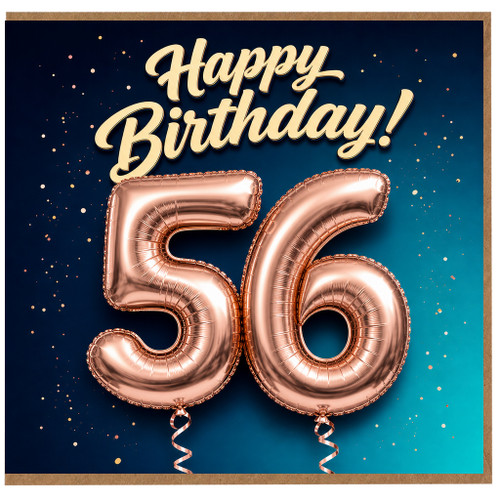 56th Birthday Card, Happy Birthday 56 Card
