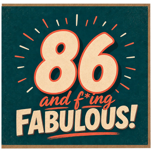 86th Birthday Card for Fabulous 86 Year Old