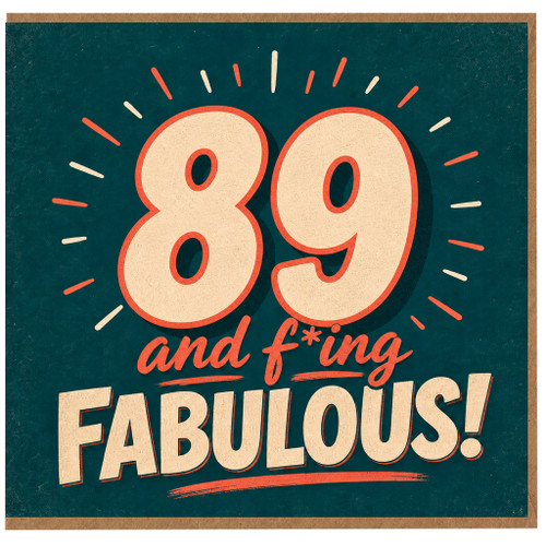 89th Birthday Card, 89 and Fabulous Retro Birthday Card