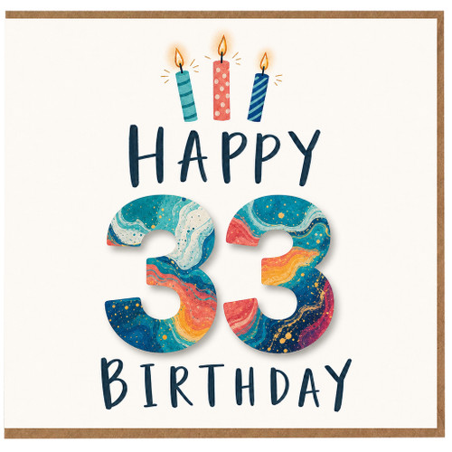 33rd Birthday Card