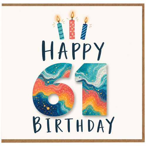 6th Birthday Card, Happy 6th Birthday Card with Candles