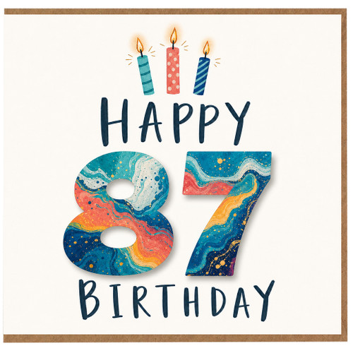 87th Birthday Card, Happy Birthday Card for 87 Year Old