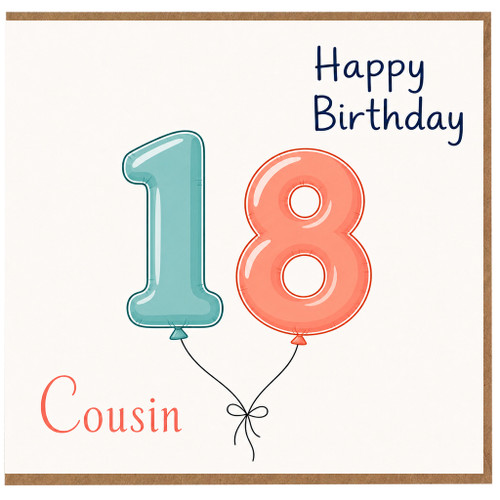 Cousin 18th Birthday Card